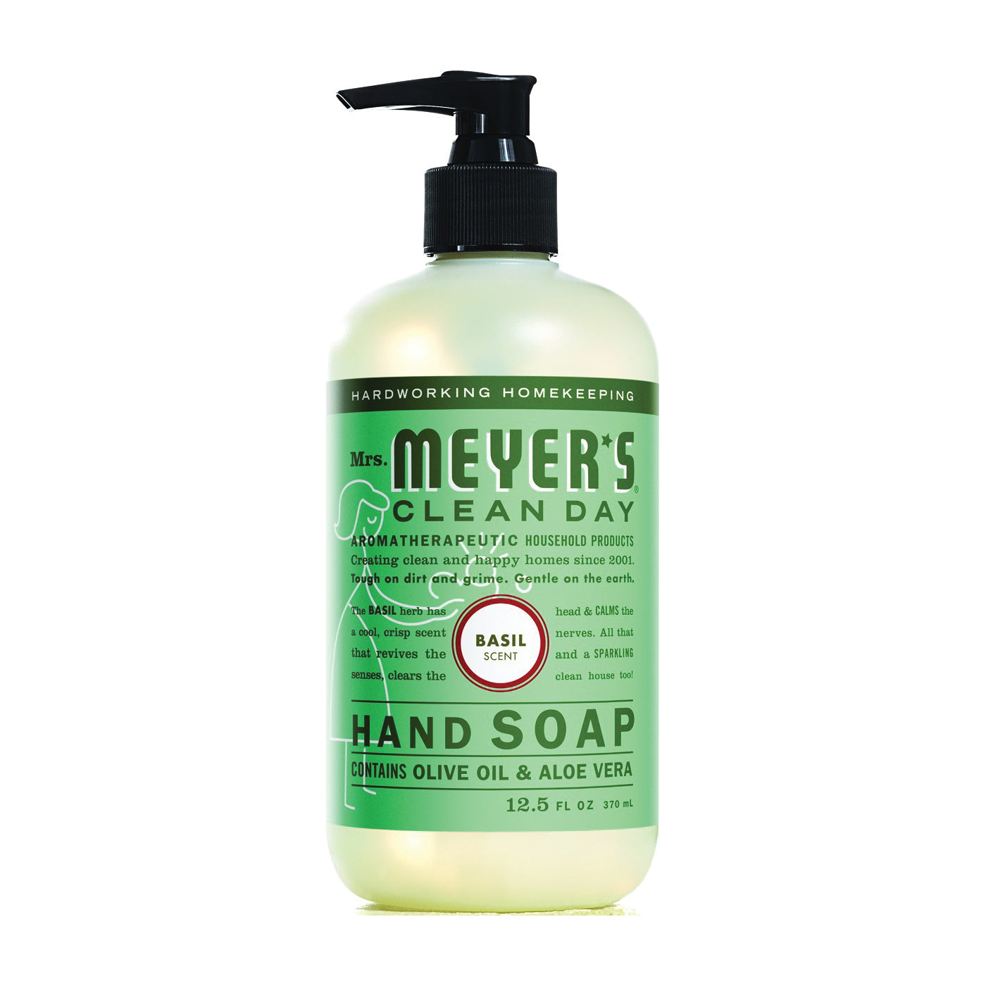 Mrs. Meyer's Clean Day Liquid Hand Soap, Basil Scent - 12.5 Fl Oz
