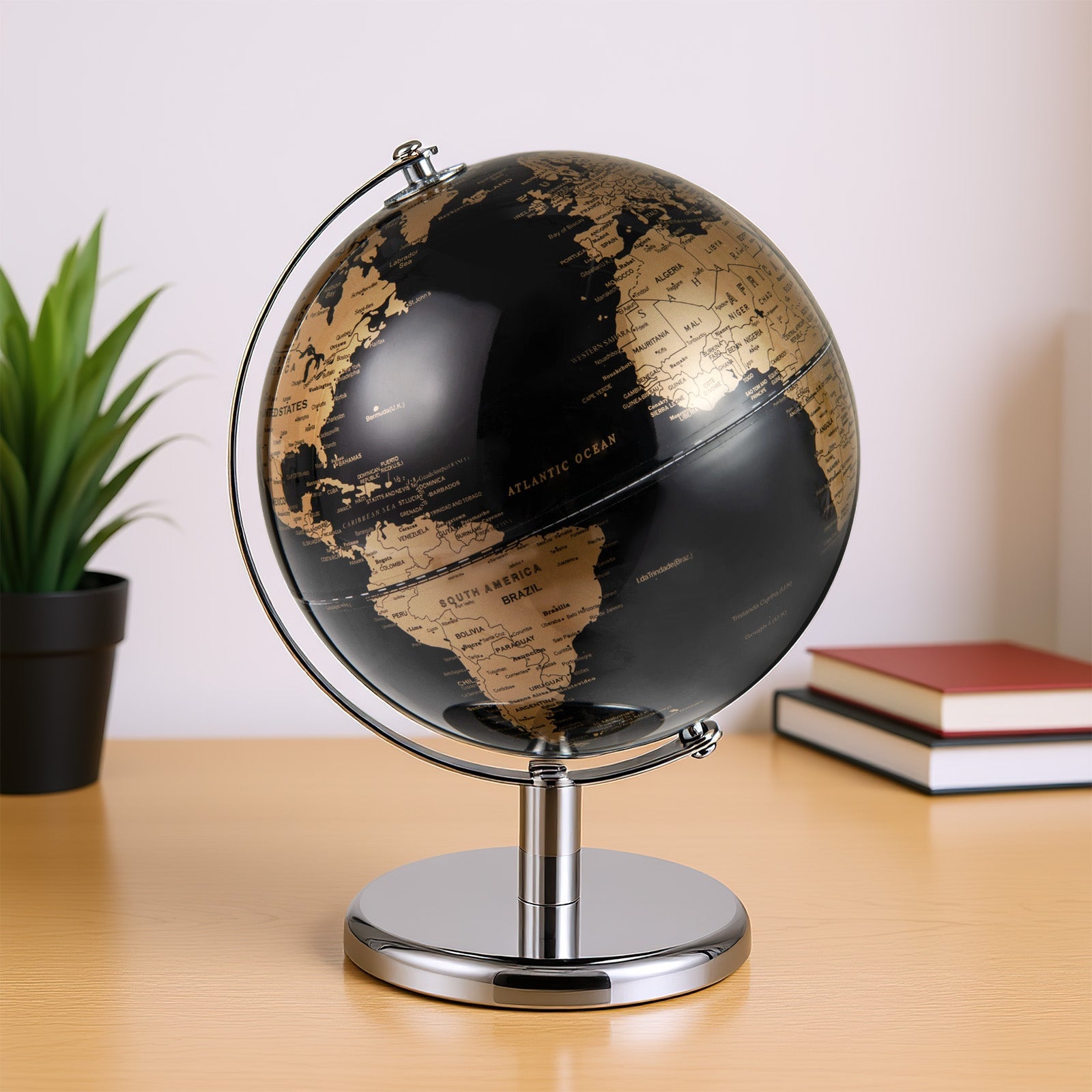 8" World Globe Modern Decorative Tabletop Earth Globe