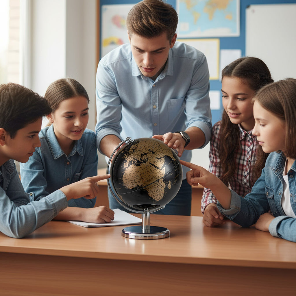 8" World Globe Modern Decorative Tabletop Earth Globe