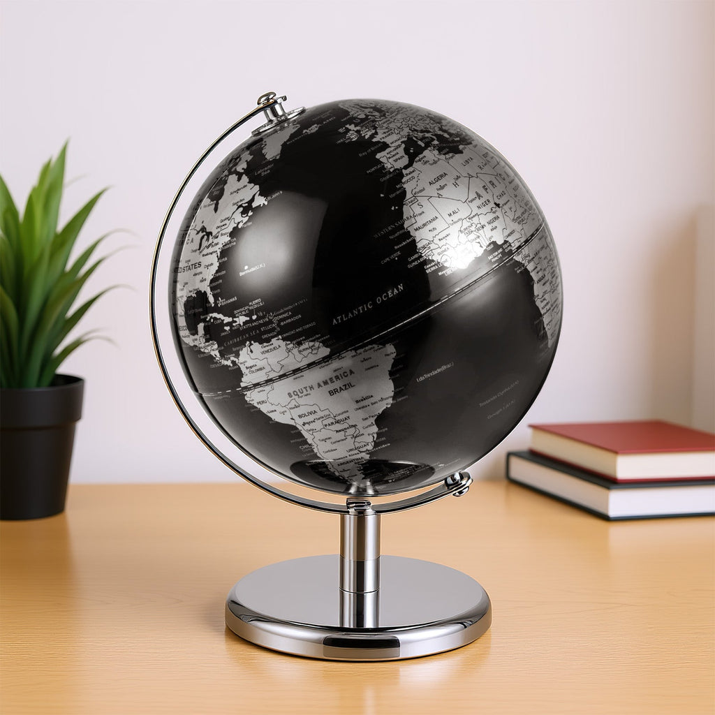 8" World Globe Modern Decorative Tabletop Earth Globe
