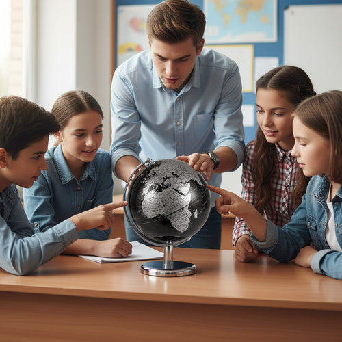8" World Globe Modern Decorative Tabletop Earth Globe