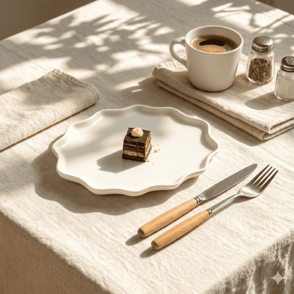 BosilunLife Bring Nature Inside Dinner Plate Recycled Eco-Clay 4-pcs set
