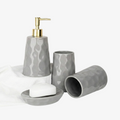 BosilunLife Bring Nature Inside Liquid Bathroom Set 4-Piece Recycled Eco-Clay