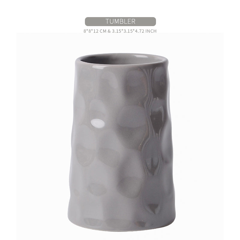BosilunLife Bring Nature Inside Liquid Bathroom Set 4-Piece Recycled Eco-Clay
