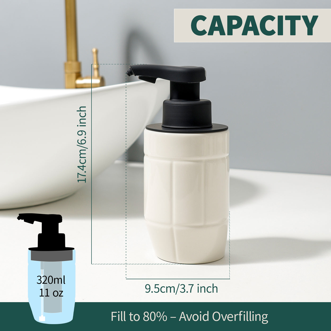 BosilunLife Eco-Brutalism Automatic Foaming Soap Dispenser Recycled Eco-Clay