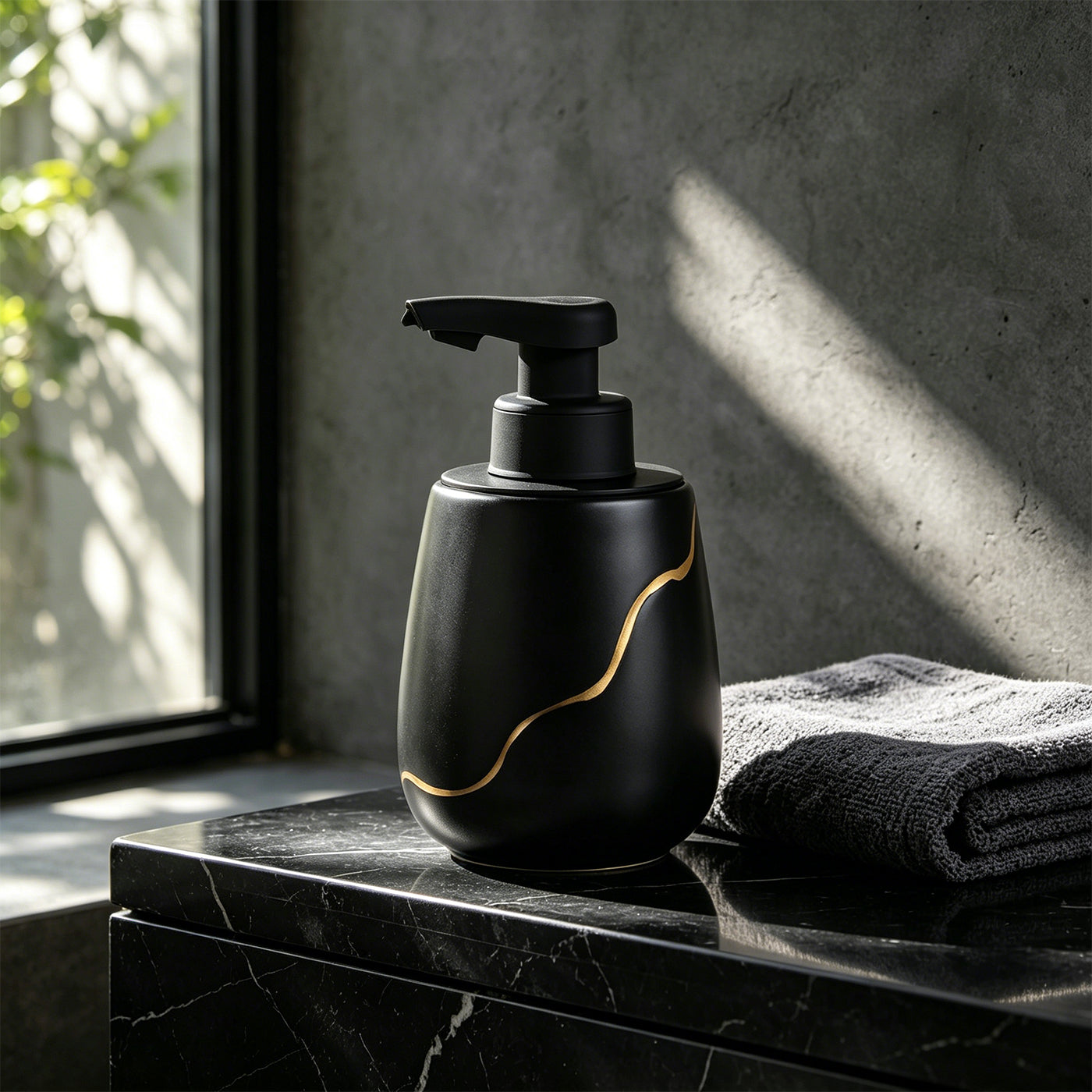 BosilunLife Nordic Garden Automatic Foaming Soap Dispenser 17 oz Recycled Eco-Clay