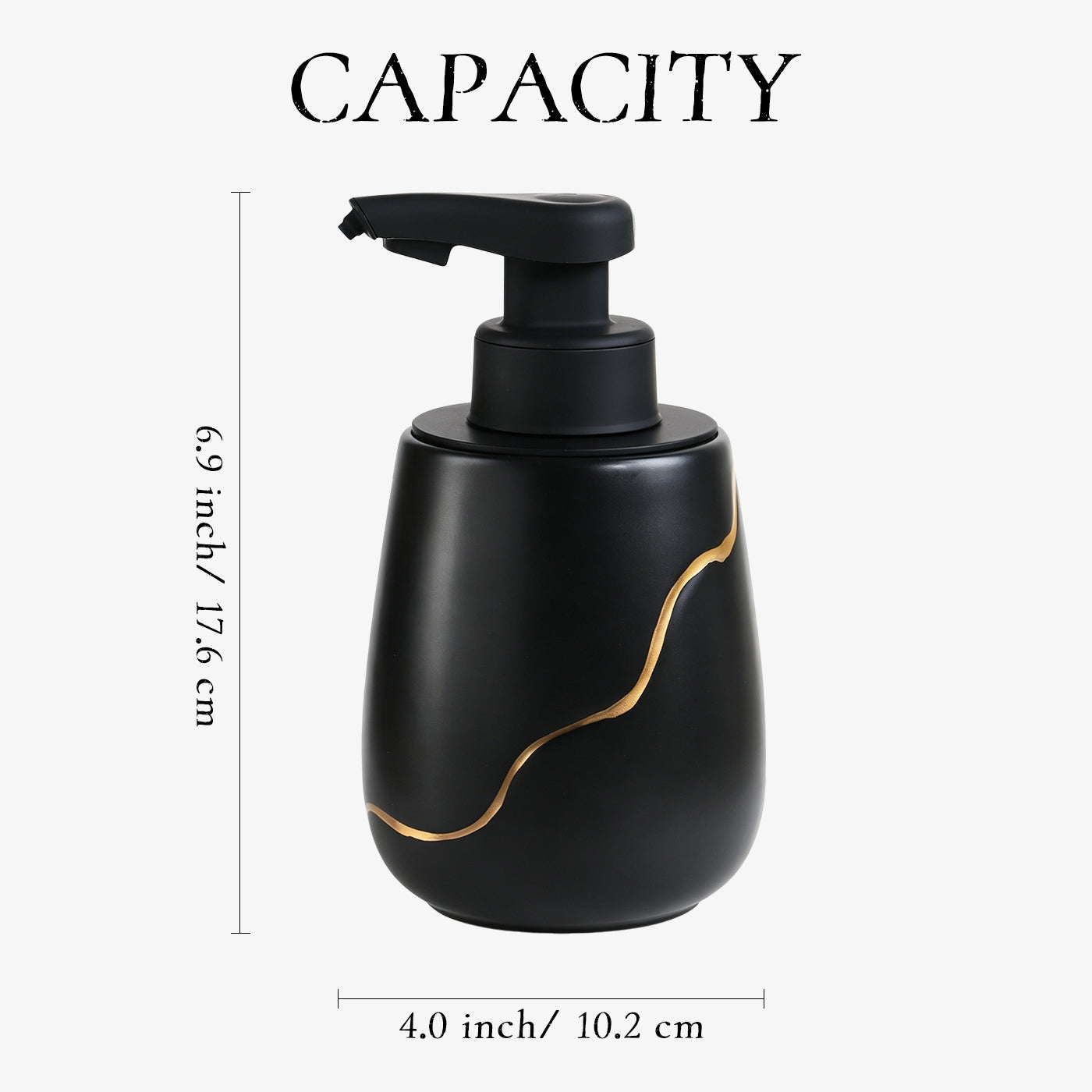 BosilunLife Nordic Garden Automatic Foaming Soap Dispenser 17 oz Recycled Eco-Clay