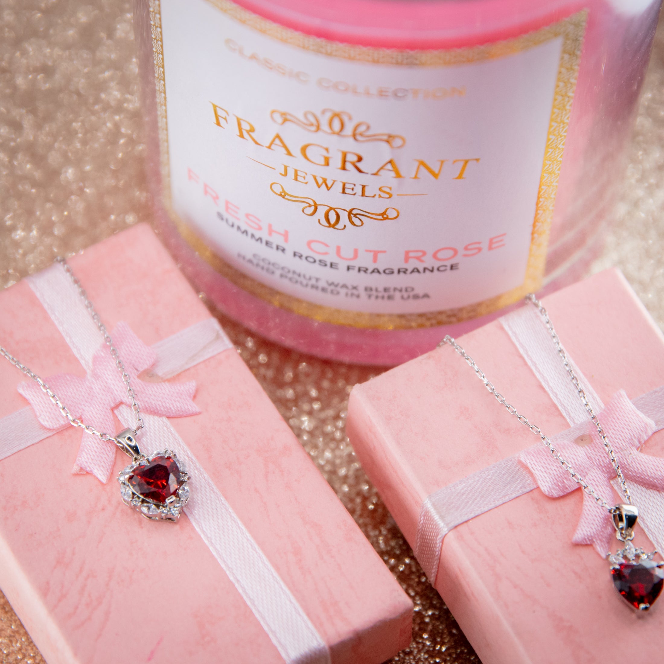 Fresh Cut Rose - Jewel Candle